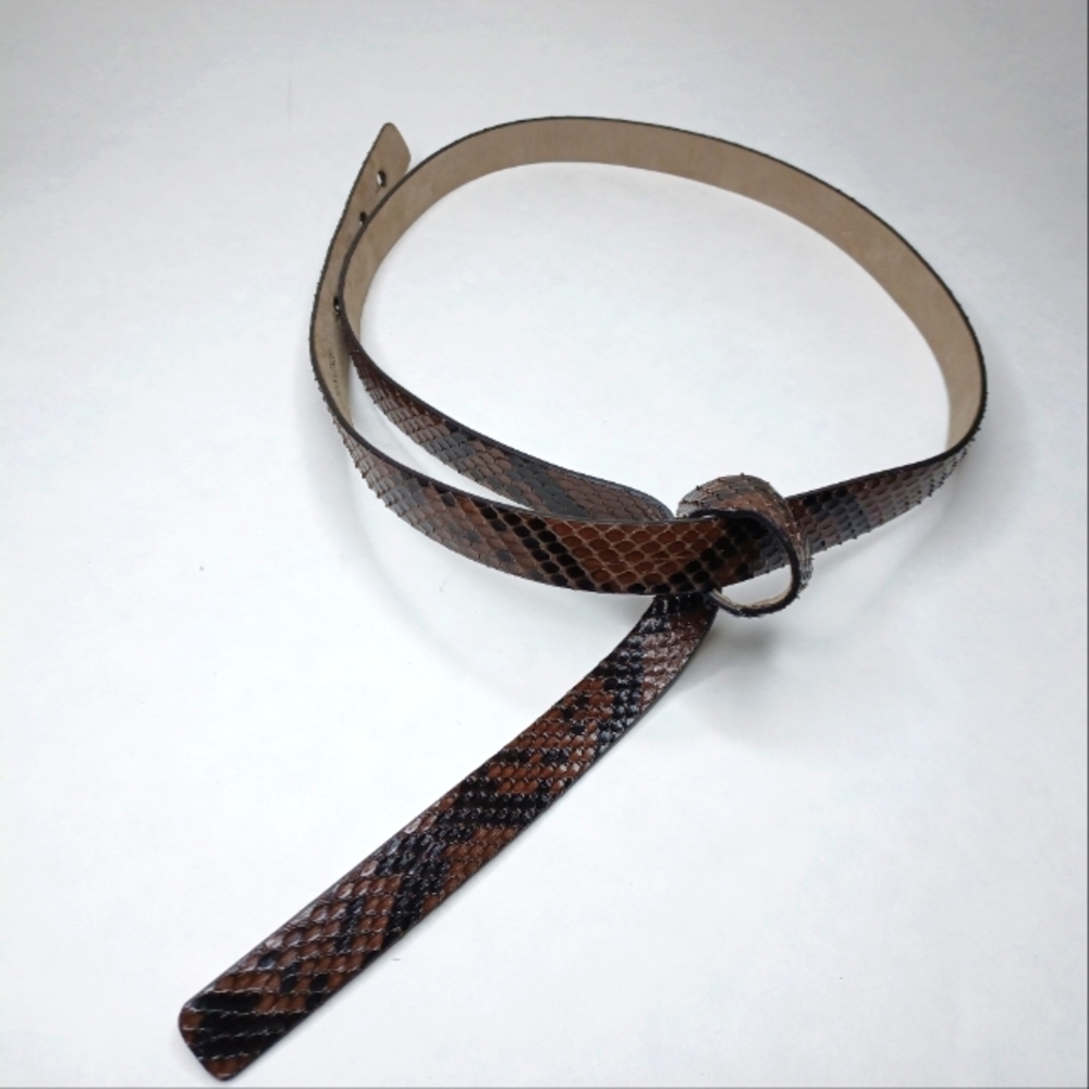 Brunello Cucinelli Snakeskin  Loop Detail Belt